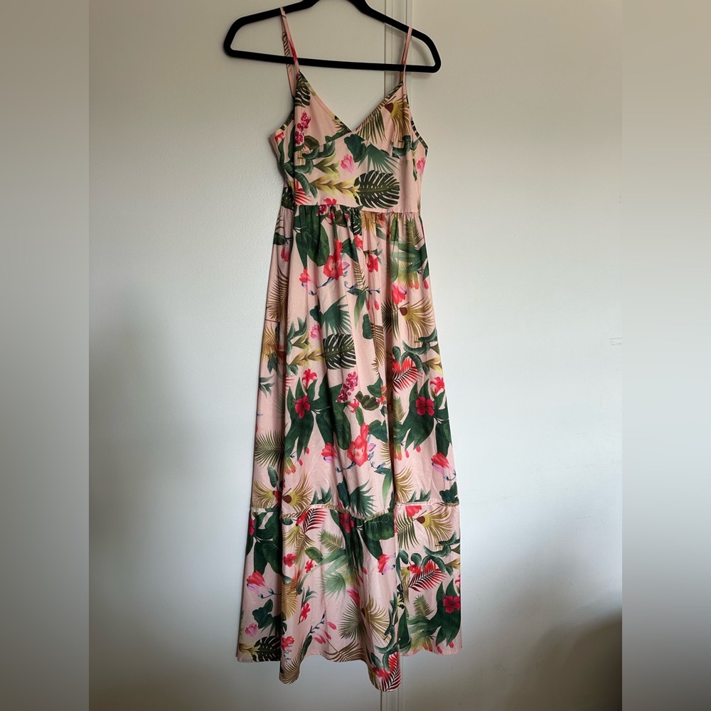 Floral Pink Maxi Dress